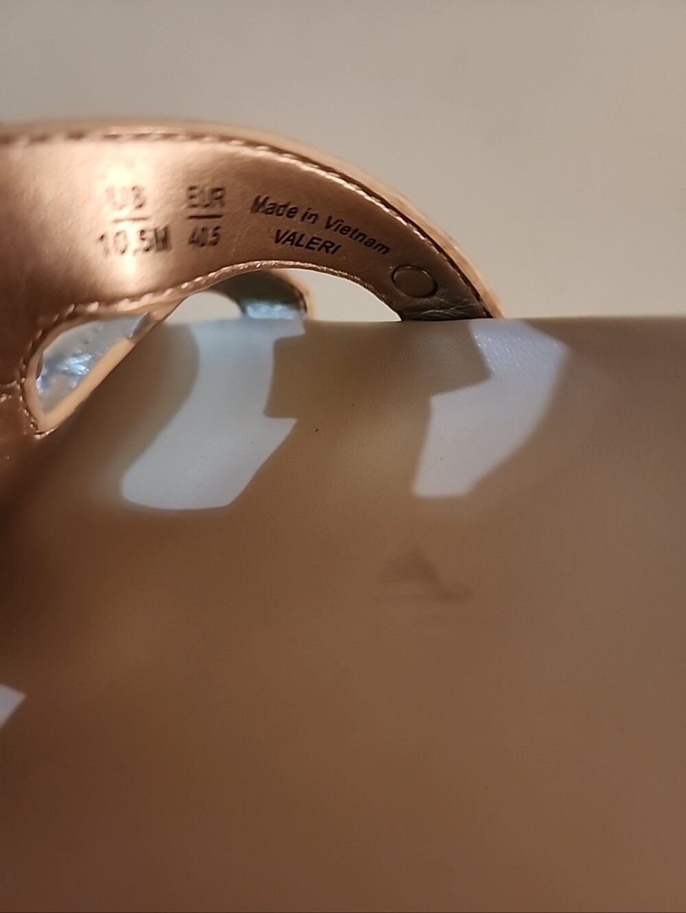 Metallic Logo Slide Sandals - Rose Gold - Picture 5 of 7